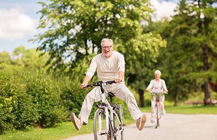 active old age, people and lifestyle concept - happy senior coup active old age, people and lifestyle concept - happy senior coup